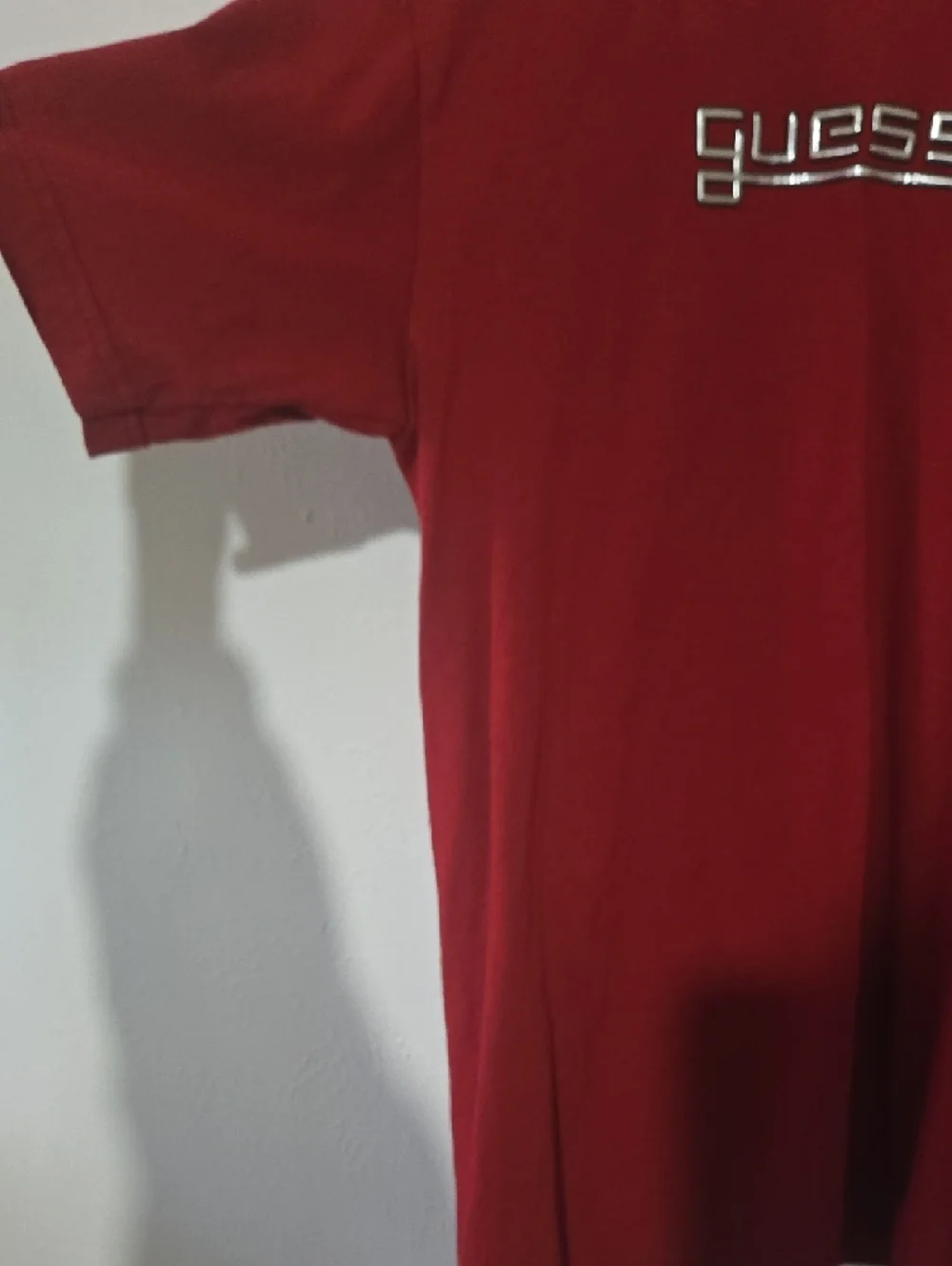Guess Red 'Guess Jeans' Logo Short Sleeve Tee - Picture 3 of 11
